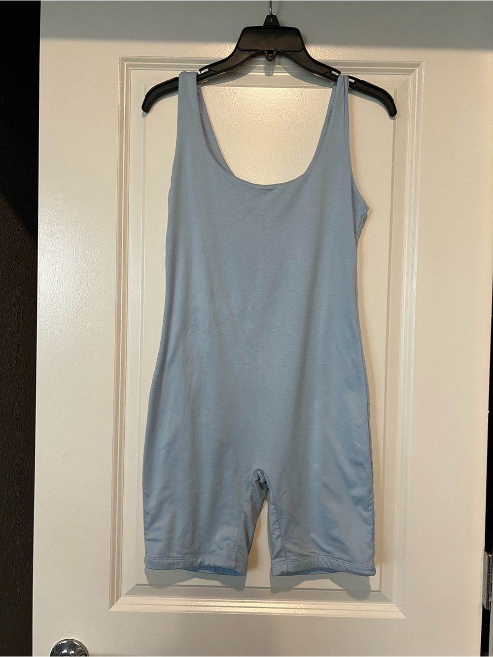 Bumpsuit - The Cindy maternity romper in powder BLUE, size small